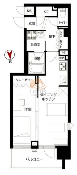 プレサンスロジェ千代田東神田602間取図