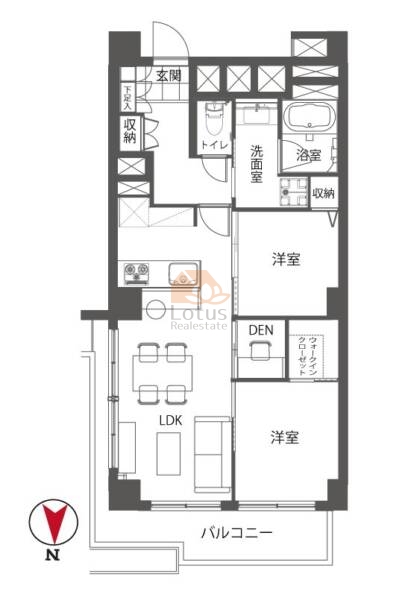 中野リハイム310間取図