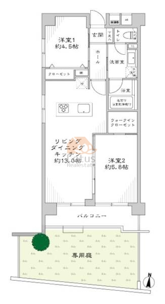 パークハイム三軒茶屋101間取図