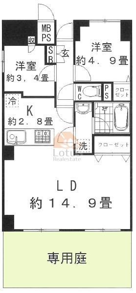 バームハイツ五反野109間取図