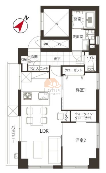 サンパークマンション鶯谷401間取図