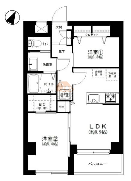 千代田マンション永福町302間取図