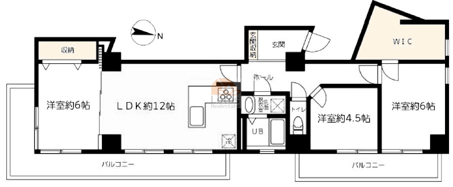 シャンボール武蔵小山2階間取図