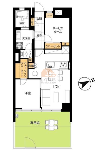 下馬ハイライズ111間取図