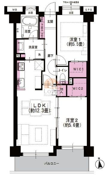 グランレーヴ大森蘇峰公園404間取図