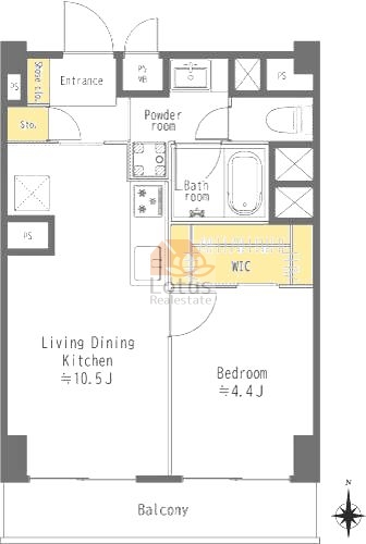 光建ハイムブリリアンス日本橋浜町弐番館1101間取図