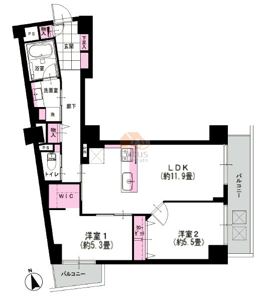 ラフィネ大崎1003間取図