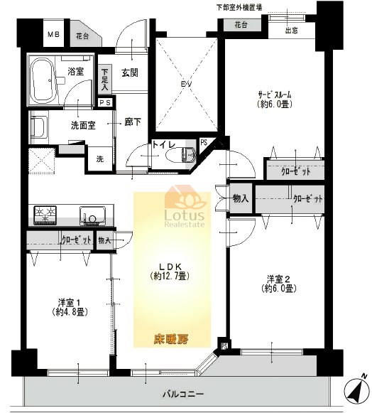 レーベンリヴァーレ赤羽202間取図