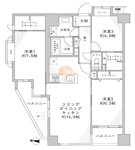 びゅうパルク文京向丘801間取図