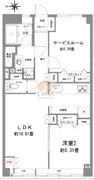 亀戸二丁目団地805間取図