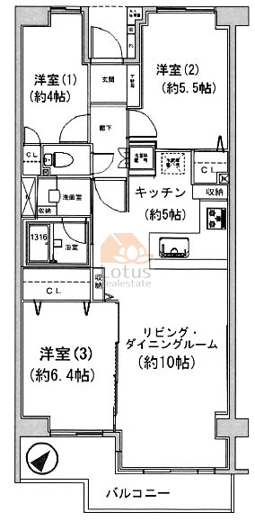 ガーデンプラザ柴又210間取図