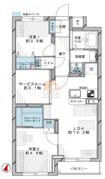 セザール第２小岩305間取図