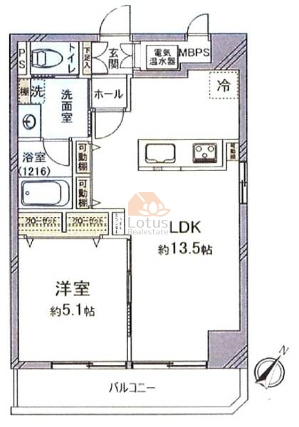 日本橋箱崎ハイツ7階間取図