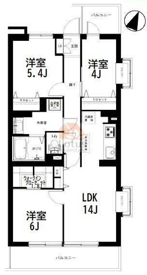 オーベル上馬601間取図