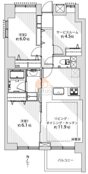 スターロワイヤル中野303間取図