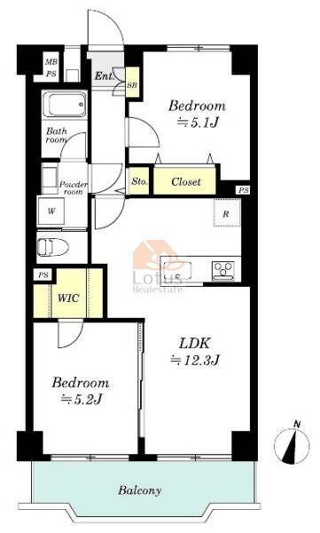 リレント赤羽306間取図