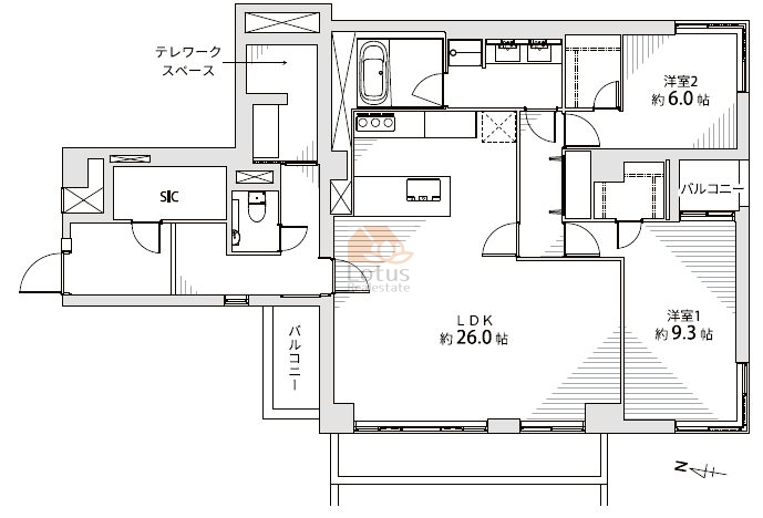 ハイトリオ赤坂八丁目103間取図