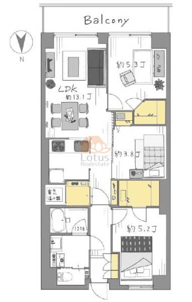 赤羽神谷サンハイツ406間取図