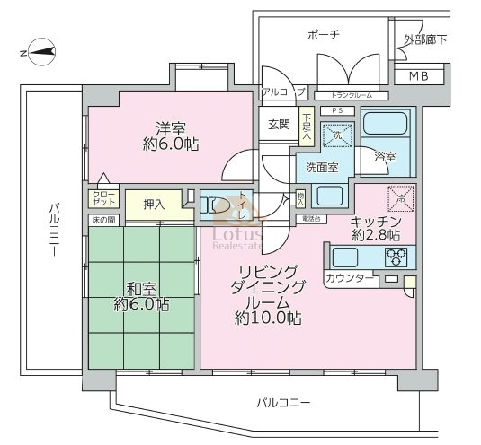 コスモ葛西ロイヤルフォルム401間取図