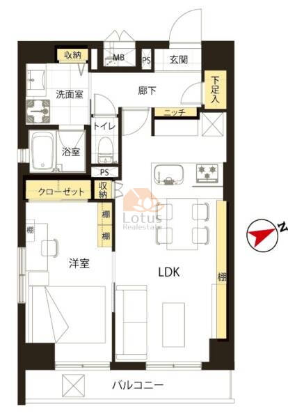 プラチナコート上野1403間取図