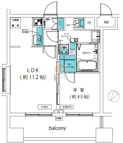 グラーサ白金高輪605間取図