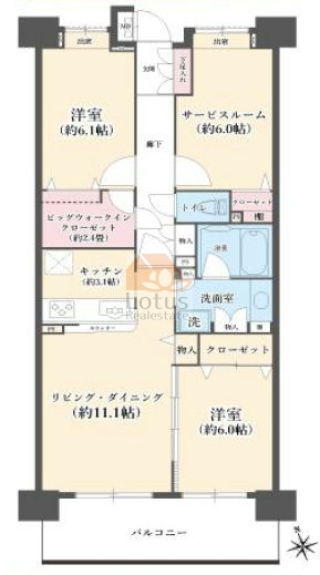 クレストフォルム東京アヴァンセ419間取図