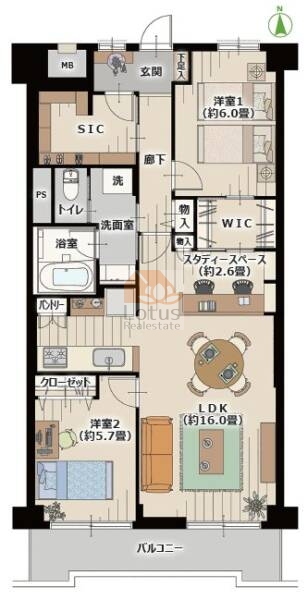 トーカンマンション大島907間取図