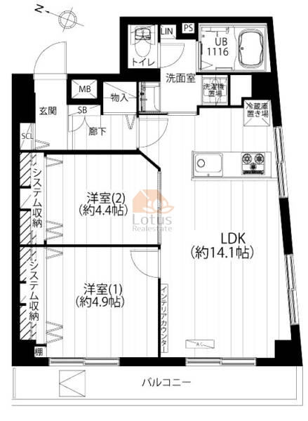 シャンブル幡ヶ谷405間取図