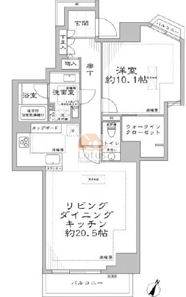 ローレルコート三番町304間取図