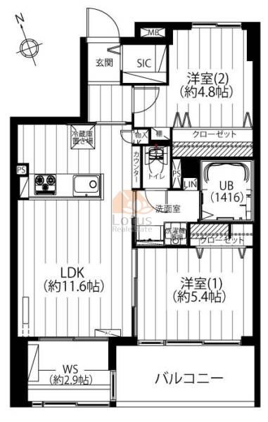 セザール瑞江402間取図