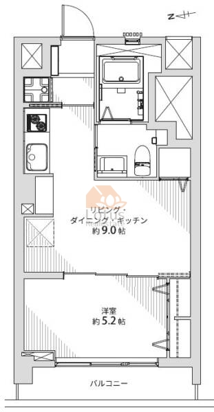 大蔵シャルム404間取図