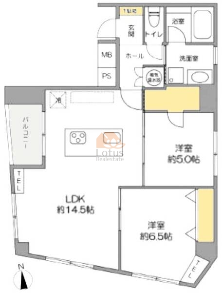 ライオンズマンション代々木公園502間取図