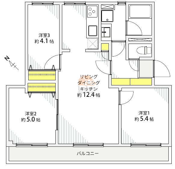 コープ野村等々力202間取図