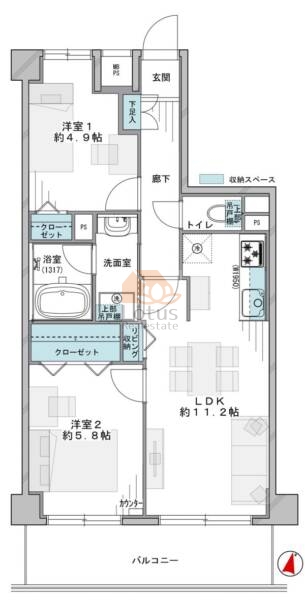 ライオンズマンション竹の塚第６207間取図