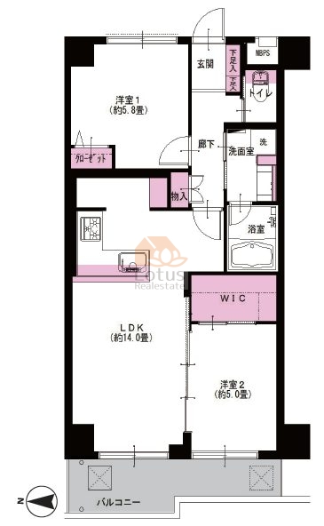 ルミネ三軒茶屋204間取図