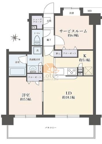 日神パレステージ西新井604間取図