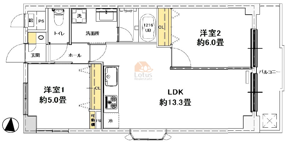 キャニオンマンション綾瀬602間取図