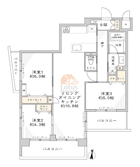 東急ドエルアルス笹塚1102間取図