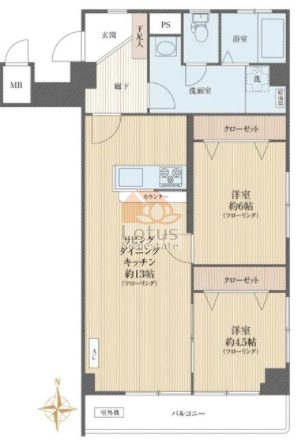 秀和中野本町レジデンス3階間取図