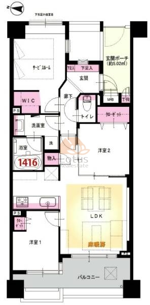 サンクタス錦糸町クレフ202間取図