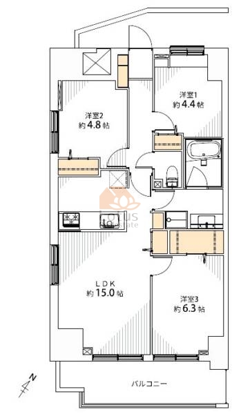 センチュリー鐘ヶ淵601間取図