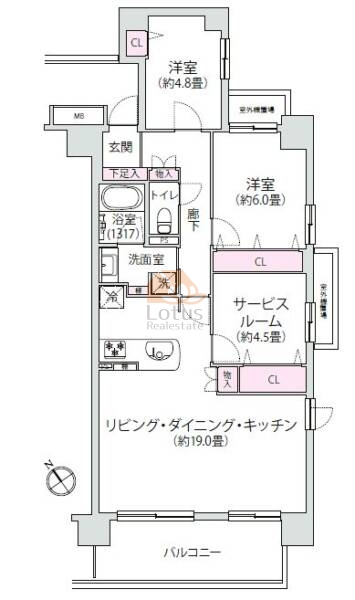 グランリオ409間取図