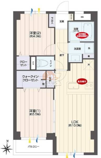 星和東高円寺ハイツ703間取図