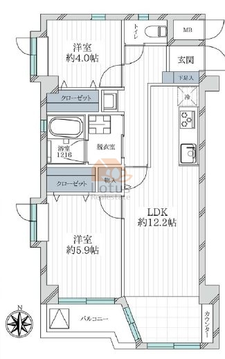 グリーンパーク第１１綾瀬201間取図