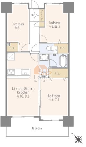 ライオンズシティ赤羽1004間取図