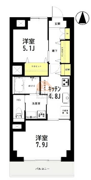 サニーコート東中野803間取図