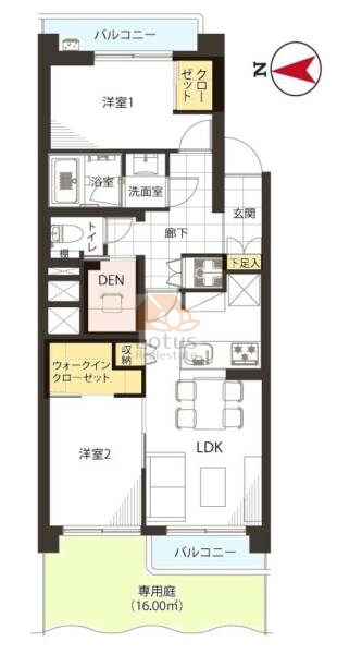 清澄ローヤルコーポ106間取図