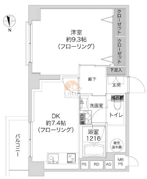 イトーピア南麻布マンション507間取図