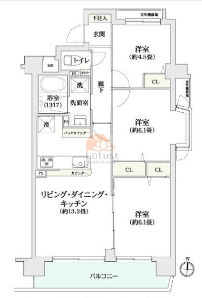 ダイアパレス瑞江1003間取図