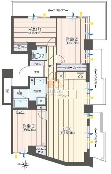 ハイネス新小岩702間取図